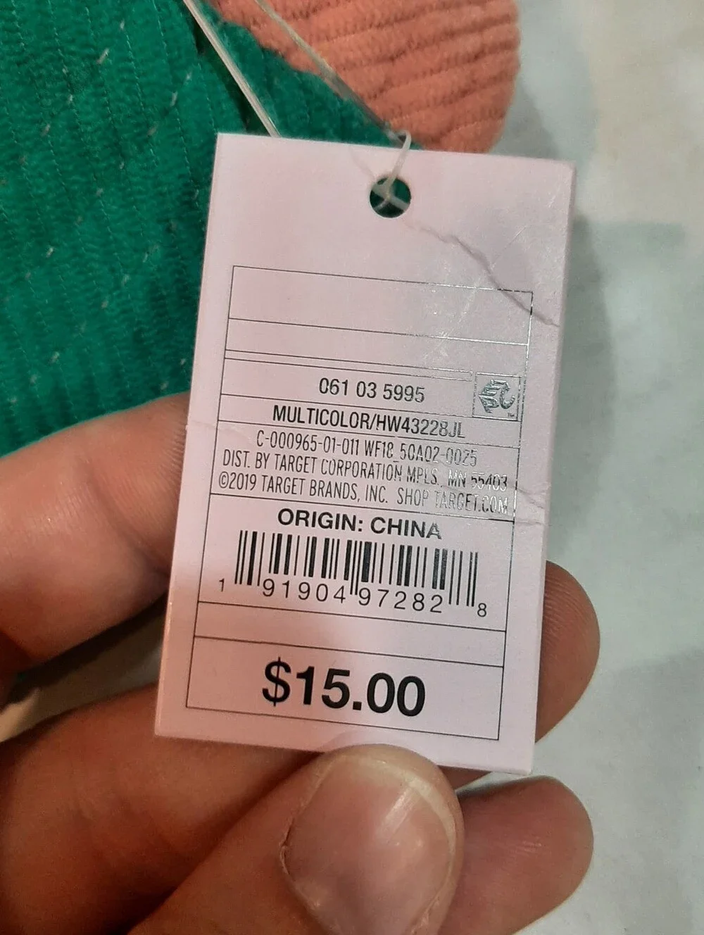 NWT Wild Fable bucket hat features a multicolored corduroy